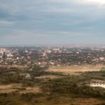 vista aerea de Asuncion- clima- dia